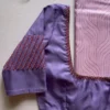 Handcrafted Lilac Work Blouse for a Sophisticated Look